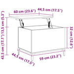 Salongbord Sonoma Eik 60X44,5X45 Cm Konstruert Tre