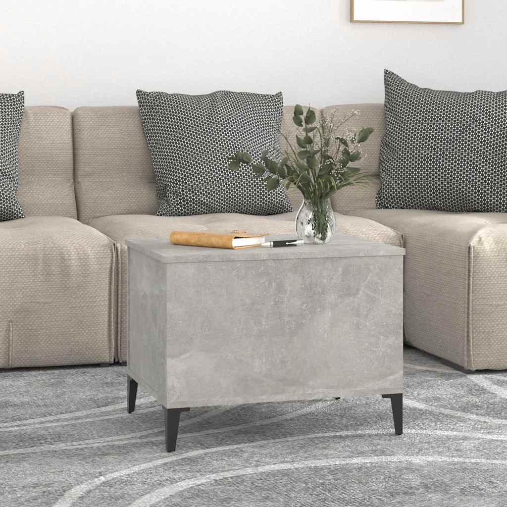Salongbord Betonggrå 60X44,5X45 Cm Konstruert Tre
