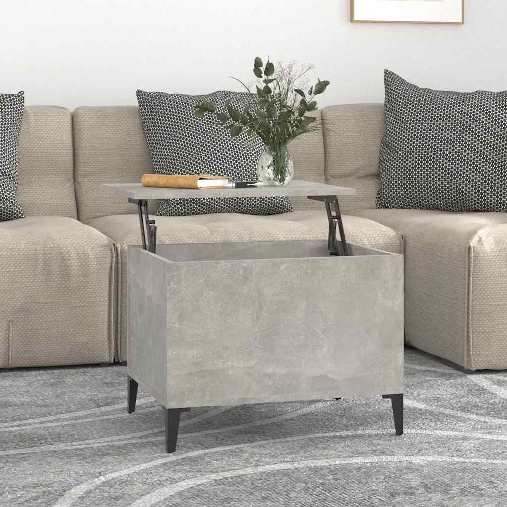 Salongbord Betonggrå 60X44,5X45 Cm Konstruert Tre