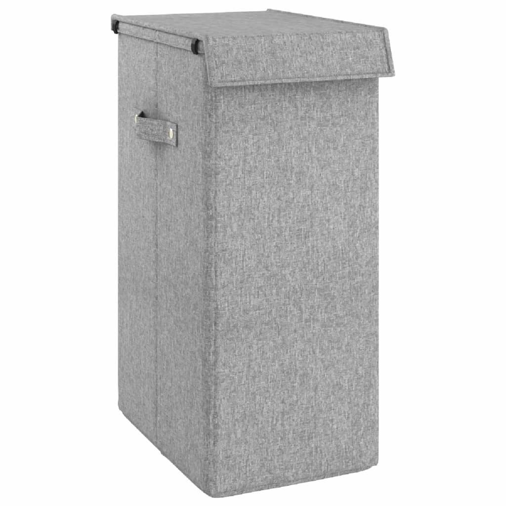 Sammenleggbar Vaskekurv Grå 26X34,5X59,5 Cm Imitert Linstoff
