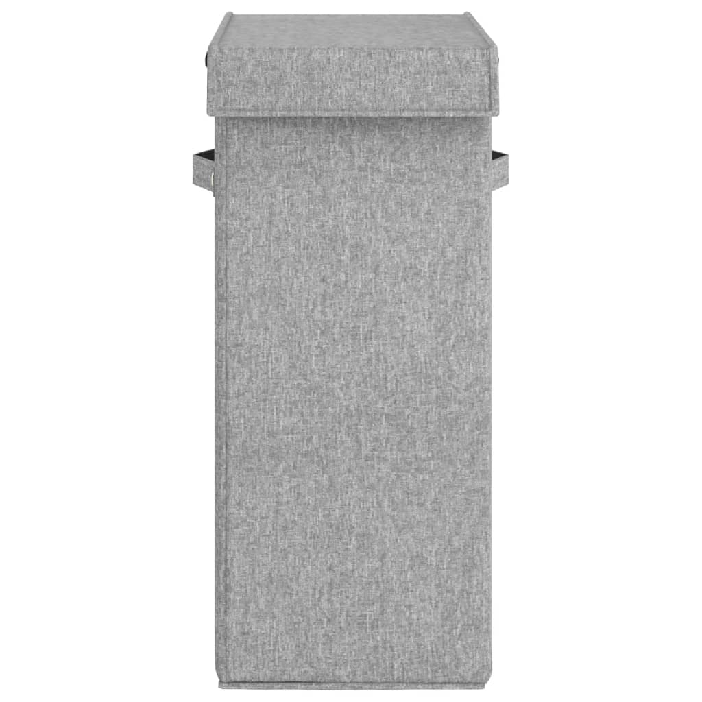 Sammenleggbar Vaskekurv Grå 26X34,5X59,5 Cm Imitert Linstoff