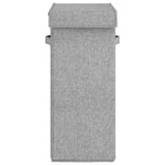 Sammenleggbar Vaskekurv Grå 26X34,5X59,5 Cm Imitert Linstoff