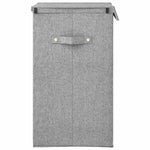 Sammenleggbar Vaskekurv Grå 26X34,5X59,5 Cm Imitert Linstoff