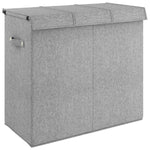 Sammenleggbar Vaskekurv Grå 64,5X34,5X59 Cm Imitert Linstoff