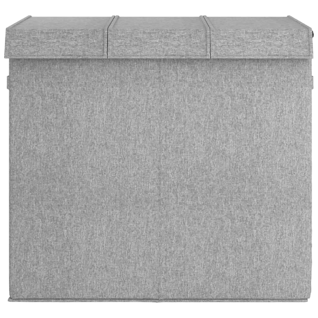 Sammenleggbar Vaskekurv Grå 64,5X34,5X59 Cm Imitert Linstoff