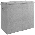 Sammenleggbar Vaskekurv Grå 64,5X34,5X59 Cm Imitert Linstoff