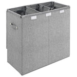 Sammenleggbar Vaskekurv Grå 64,5X34,5X59 Cm Imitert Linstoff