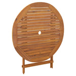 Sammenleggbart Hagebord Ø 90X75 Cm Heltre Akasie