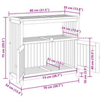 Hagekonsollbord 80X35X75 Cm Heltre Akasie