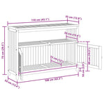 Hagekonsollbord 110X35X75 Cm Heltre Akasie