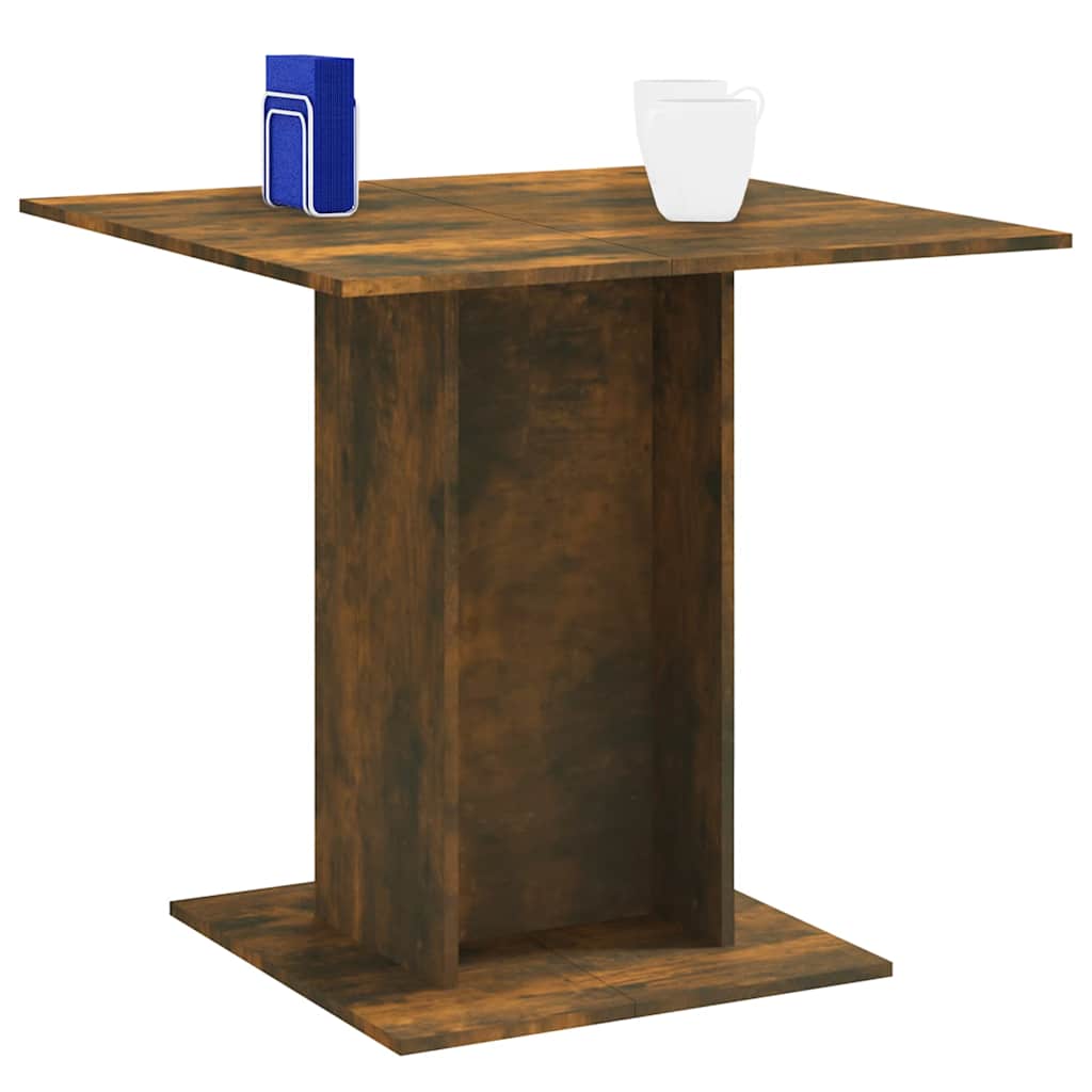 Spisebord Røkt Eik 80X80X75 Cm Konstruert Tre