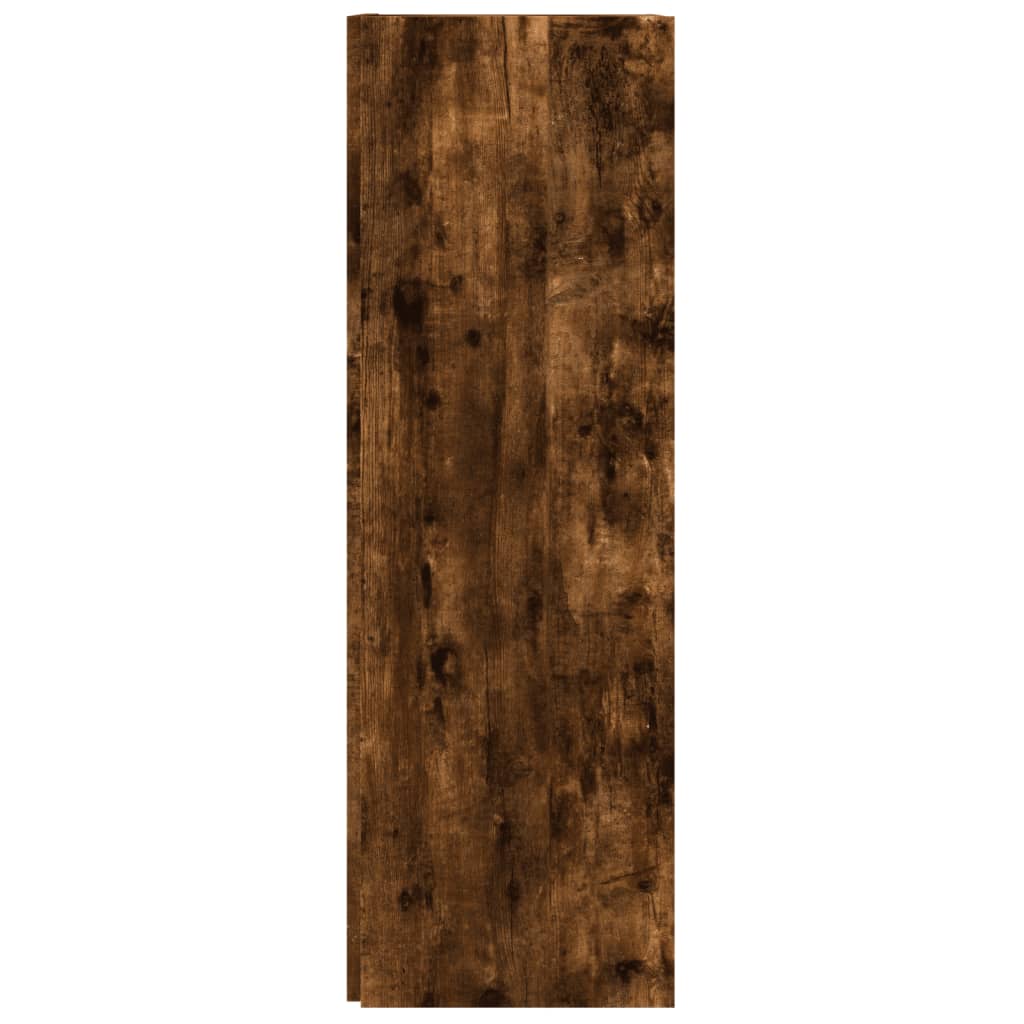 Hjørneskap Røkt Eik 33X33X100 Cm Konstruert Tre