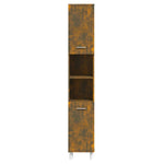 Baderomsskap Røkt Eik 30X30X179 Cm Konstruert Tre