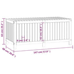 Putekasse Hvit 147X68X64 Cm Heltre Furu