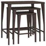 Stablebord 3 Stk Brun Polyrotting