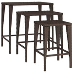 Stablebord 3 Stk Brun Polyrotting
