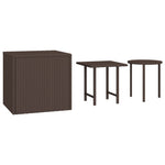 Sidebord 3 Stk Brun Polyrotting