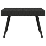Sammenleggbart Sidebord Svart 60X40X38 Cm Polyrotting