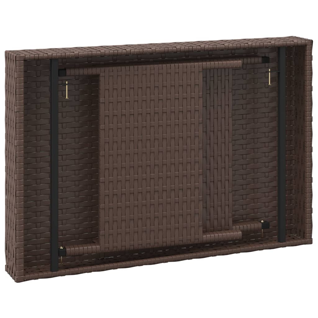 Sammenleggbart Sidebord Brun 60X40X38 Cm Polyrotting