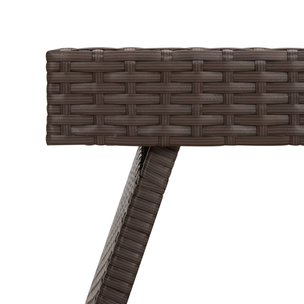 Sammenleggbart Sidebord Brun 60X40X38 Cm Polyrotting