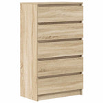 Kommode Sonoma Eik 60X36X103 Cm Konstruert Tre
