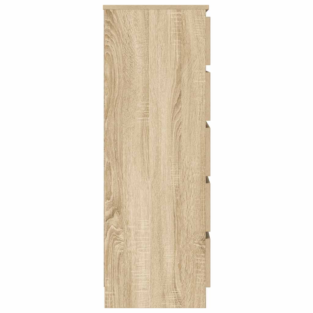 Kommode Sonoma Eik 60X36X103 Cm Konstruert Tre