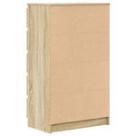 Kommode Sonoma Eik 60X36X103 Cm Konstruert Tre