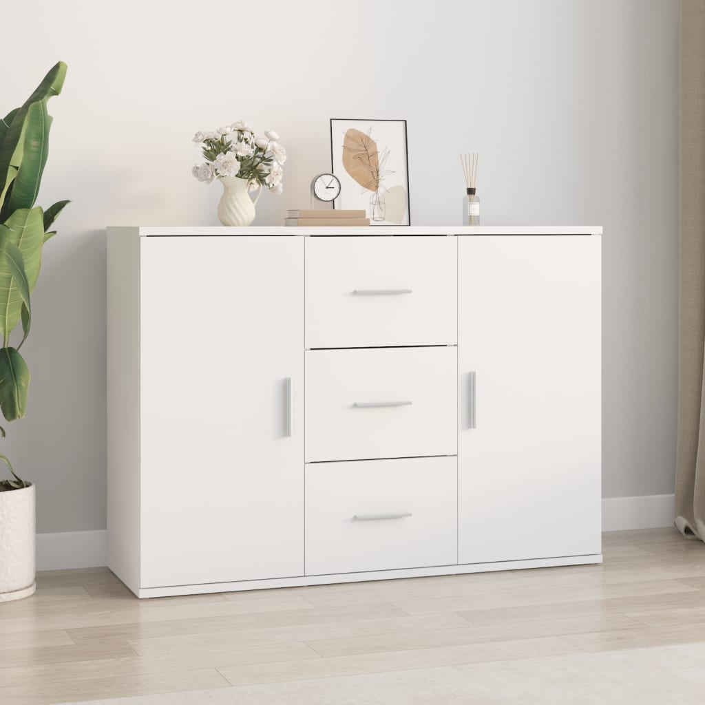 Skjenk Hvit 91X29,5X65 Cm Konstruert Tre