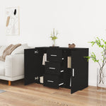 Skjenk Svart 91X29,5X65 Cm Konstruert Tre