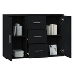 Skjenk Svart 91X29,5X65 Cm Konstruert Tre