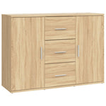 Skjenk Sonoma Eik 91X29,5X65 Cm Konstruert Tre