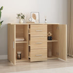 Skjenk Sonoma Eik 91X29,5X65 Cm Konstruert Tre