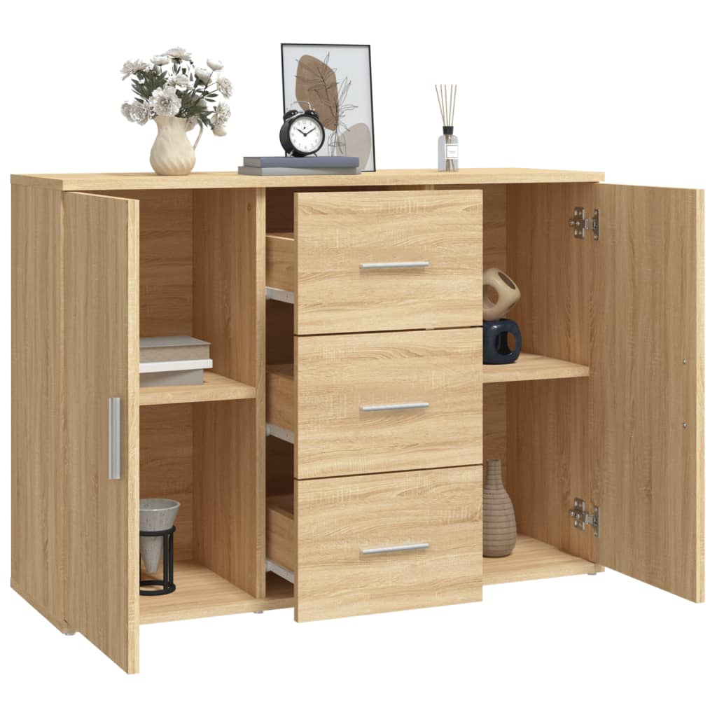 Skjenk Sonoma Eik 91X29,5X65 Cm Konstruert Tre