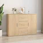 Skjenk Sonoma Eik 91X29,5X65 Cm Konstruert Tre