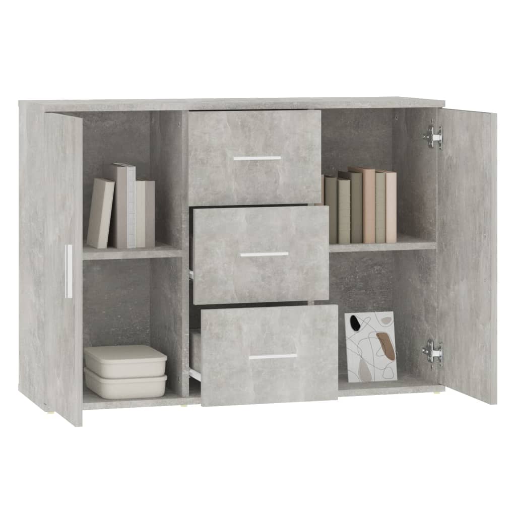 Skjenk Betonggrå 91X29,5X65 Cm Konstruert Tre