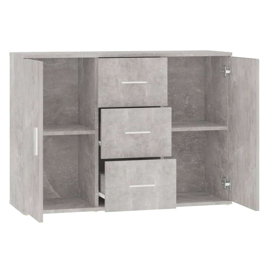 Skjenk Betonggrå 91X29,5X65 Cm Konstruert Tre