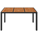 Hagebord Med Treplate Svart 150X90X75 Cm Polyrotting