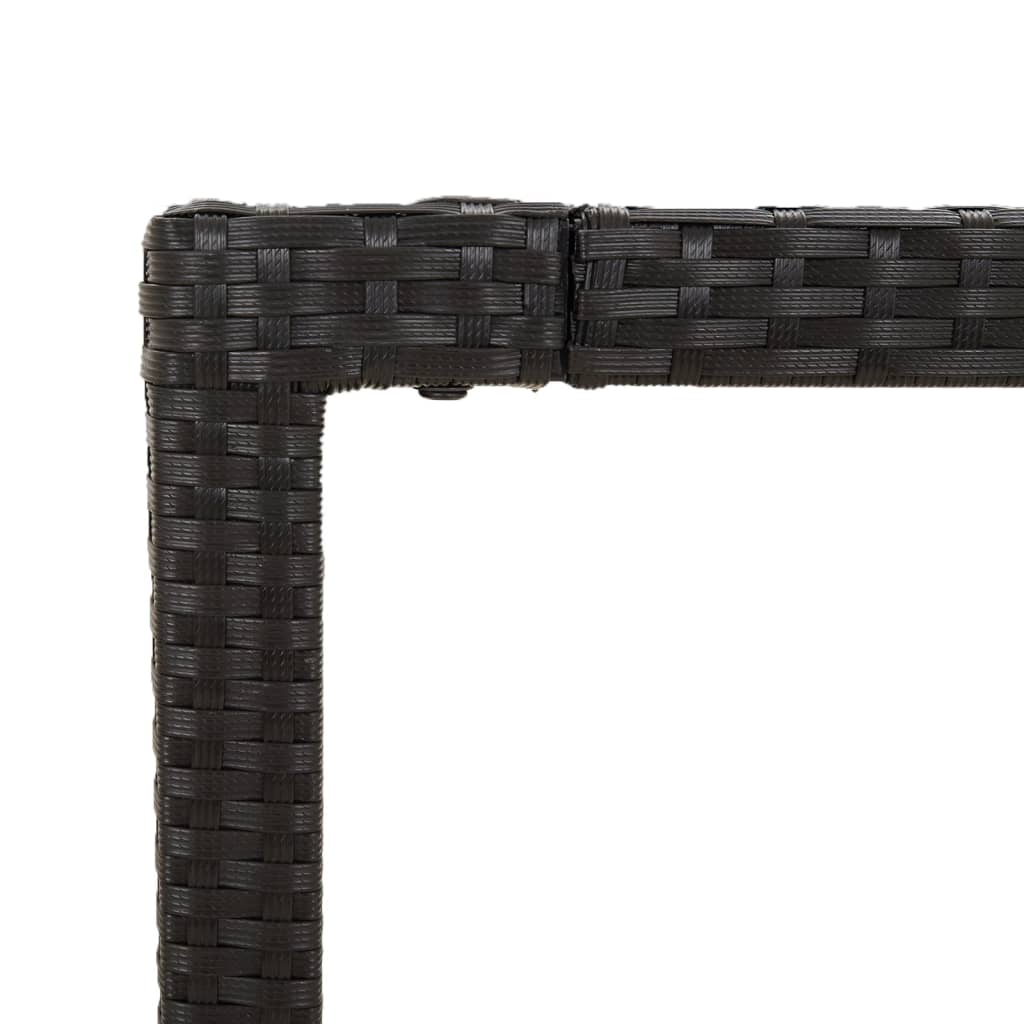 Hagebord Med Treplate Svart 150X90X75 Cm Polyrotting