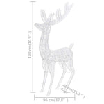 Julereinsdyr Xxl Akryl 250 Led 2 Stk 180 Cm Blå