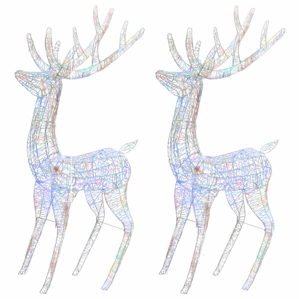 Julereinsdyr Xxl Akryl 250 Led 2 Stk 180 Cm Flerfarget