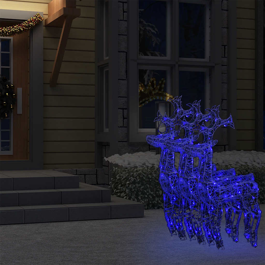 Reinsdyr Julepynt 3 Stk 60X16X100 Cm Akryl