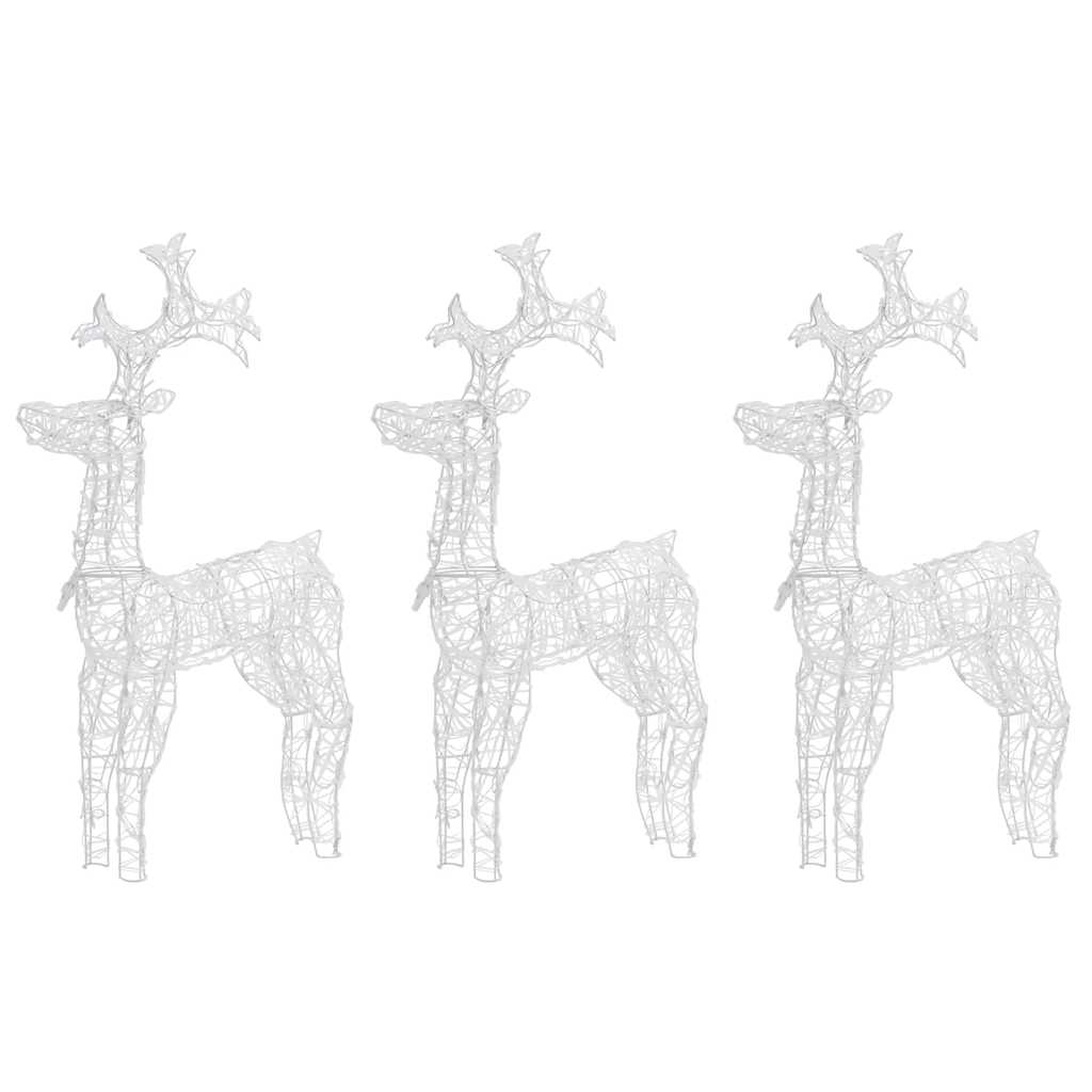 Reinsdyr Julepynt 3 Stk 60X16X100 Cm Akryl