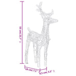 Julereinsdyr 6 Stk Kaldhvit 240 Led Akryl