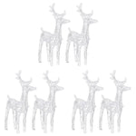 Julereinsdyr 6 Stk Blå 240 Led Akryl