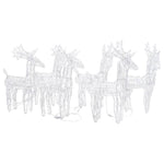 Julereinsdyr 6 Stk Flerfarget 240 Led Akryl