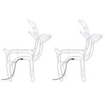 Julereinsdyrfigurer 3 Stk Kaldhvit 76X42X87 Cm