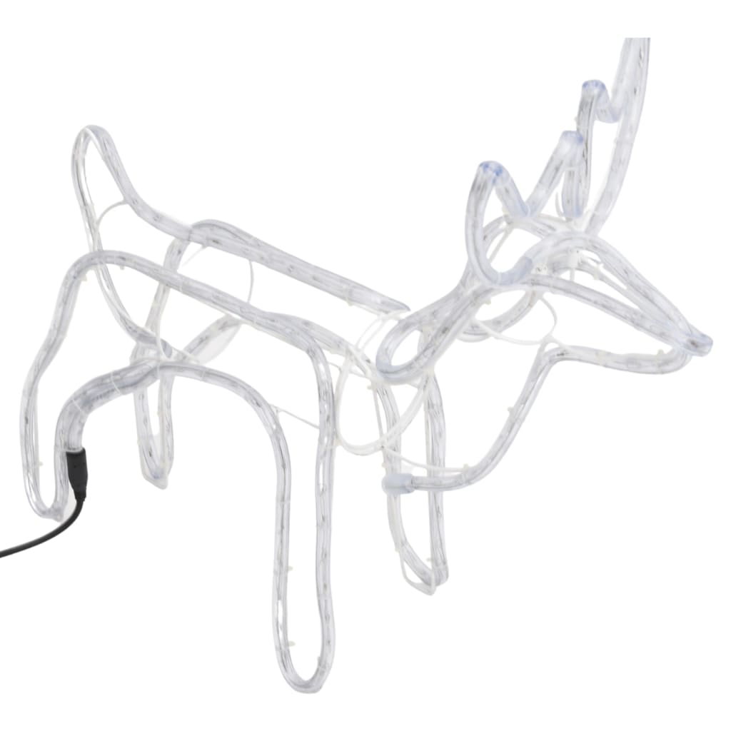 Julereinsdyrfigurer 2 Stk Kaldhvit 60X30X60 Cm