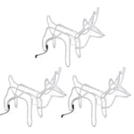 Julereinsdyrfigurer 3 Stk Kaldhvit 60X30X60 Cm