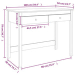 Skrivebord Med Skuffer 100X50X78 Cm Heltre Furu