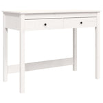 Skrivebord Med Skuffer Hvit 100X50X78 Cm Heltre Furu